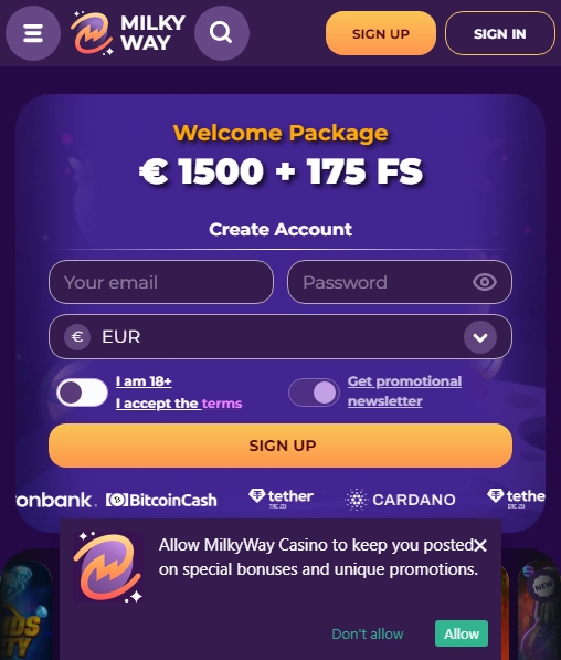 MilkyWay Casino